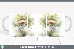 GorgeousMushroom Sketch Mug Wrap design.