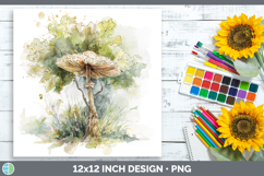 GorgeousMushroom Sketch Paper Backgrounds design.