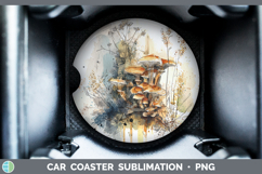 GorgeousMushroom Sketch Car Coaster design.
