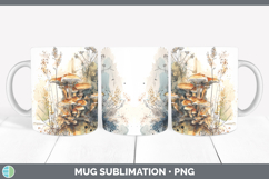 GorgeousMushroom Sketch Mug Wrap design.
