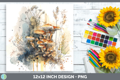 GorgeousMushroom Sketch Paper Backgrounds design.