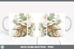 GorgeousMushroom Sketch Mug Wrap design.