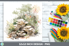 GorgeousMushroom Sketch Paper Backgrounds design.