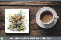 GorgeousMushroom Sketch Square Coaster design.