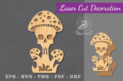 Mushroom Skull Laser Cut Decoration Product Image 1