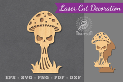 Mushroom Skull Laser Cut Decoration Product Image 1