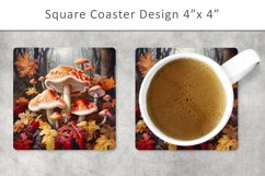 Mushroom Forest Coaster, kitchen decor Product Image 1