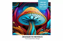 Mushroom Tumbler Sublimation  Stained Glass Tumbler Wrap