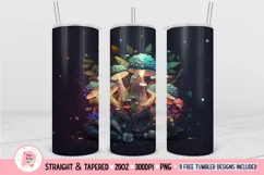 Tumbler Sublimation mushrooms Bundle, Forest PNG, Spring PNG, Flower Tumbler, Tumbler 20 oz