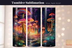 Mushroom Tumbler Wrap  Mystical Forest Tumbler Sublimation