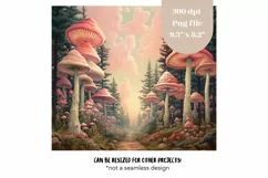 Mushroom Tumbler Wrap Vintage Forest Tumbler Sublimation