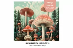Mushroom Tumbler Wrap Vintage Forest Tumbler Sublimation