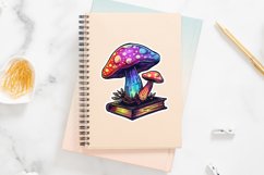 Mushroom With Book Sticker Clipart Bundle Product Image 6