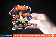 Mushroom With Book Sticker Clipart Bundle Product Image 4