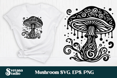 Mystical mushroom SVG | Mystical SVG | Floral SVG Product Image 3