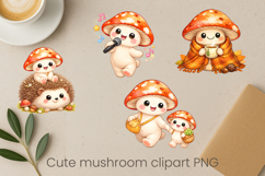 Cute mushroom sublimation | Funny mushroom clipart PNG Product Image 1