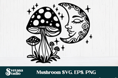Mystical mushroom SVG | Mystical SVG | Floral SVG Product Image 6