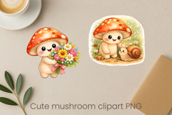 Cute mushroom sublimation | Funny mushroom clipart PNG Product Image 1