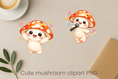 Cute mushroom sublimation | Funny mushroom clipart PNG Product Image 1