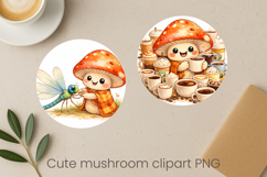 Cute mushroom sublimation | Funny mushroom clipart PNG Product Image 1