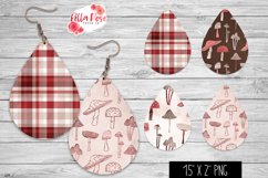 Autumn Mushrooms | 4 Sets of Teardrop Earrings PNG Product Image 1