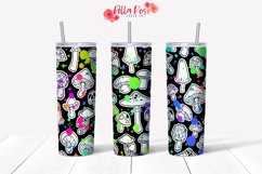 Neon Mushrooms | Seamless | 20oz Tumbler Sublimation Wrap Product Image 1