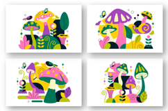 10 Mushrooms Vector Illustration Product Image 3