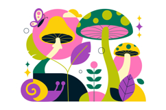 10 Mushrooms Vector Illustration Product Image 4