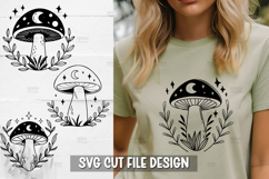Mushroom with florals SVG Design | Skull SVG for Cricut&amp;Silh Product Image 1