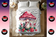 Christmas Mushroom Watercolor Clipart Bundle Product Image 10