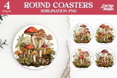 Mushrooms Coaster Sublimation