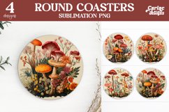 Mushrooms Coaster Sublimation