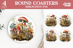 Mushrooms Coaster Sublimation