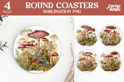 Mushrooms Coaster Sublimation
