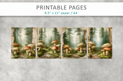 Mushroom Forest Junk Journal, forest scrapbook Product Image 2