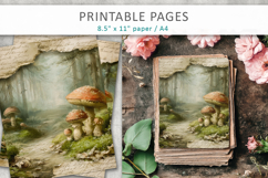Mushroom Forest Junk Journal, nature scrapbook Product Image 3