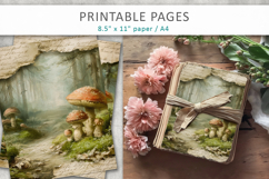 Mushroom Forest Junk Journal, nature scrapbook Product Image 5