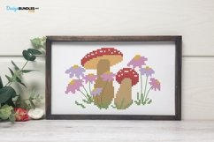 Mushrooms In Flowers Cross Stitch Pattern PDF File Product Image 2