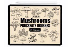 Mushrooms  Procreate Brushes - Procreate Stamps