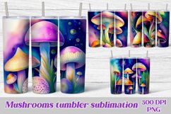 Mushrooms tumbler sublimation design wrap 20 Oz, mystical mushrooms tumbler wrap design, mystical mushrooms sublimation.