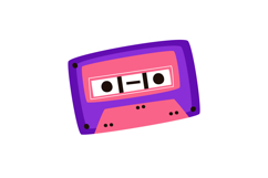 Retro Music Clipart Vintage Vinyl Records, Boombox Product Image 4