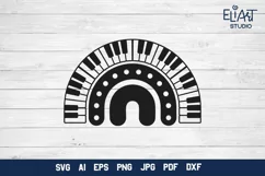 Music Rainbow SVG | Rainbow and Music Keyboard PNG Product Image 1