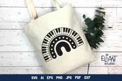 Music Rainbow SVG | Rainbow and Music Keyboard PNG Product Image 2