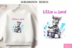Watercolor Cute Zebra|Little but Loud T Shirt Sublimation Product Image 1