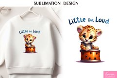 Watercolor Leopard |Little but Loud T Shirt Sublimation Product Image 1