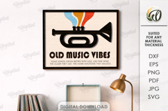 3D Music Art Decor Laser Cut. Wall Decor SVG Product Image 1