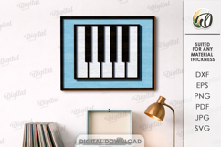 3D Music Art Decor Laser Cut. Wall Decor SVG Product Image 1