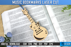 Music Bookmarks Laser Cut Bundle, Musical Instruments SVG Product Image 4