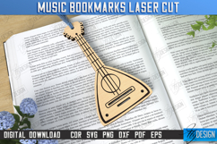 Music Bookmark Laser Cut | Laser-Engraved Bookmark | CNC Product Image 1