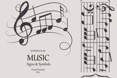 Watercolor Music Signs &amp; Symbols Bundle Product Image 1